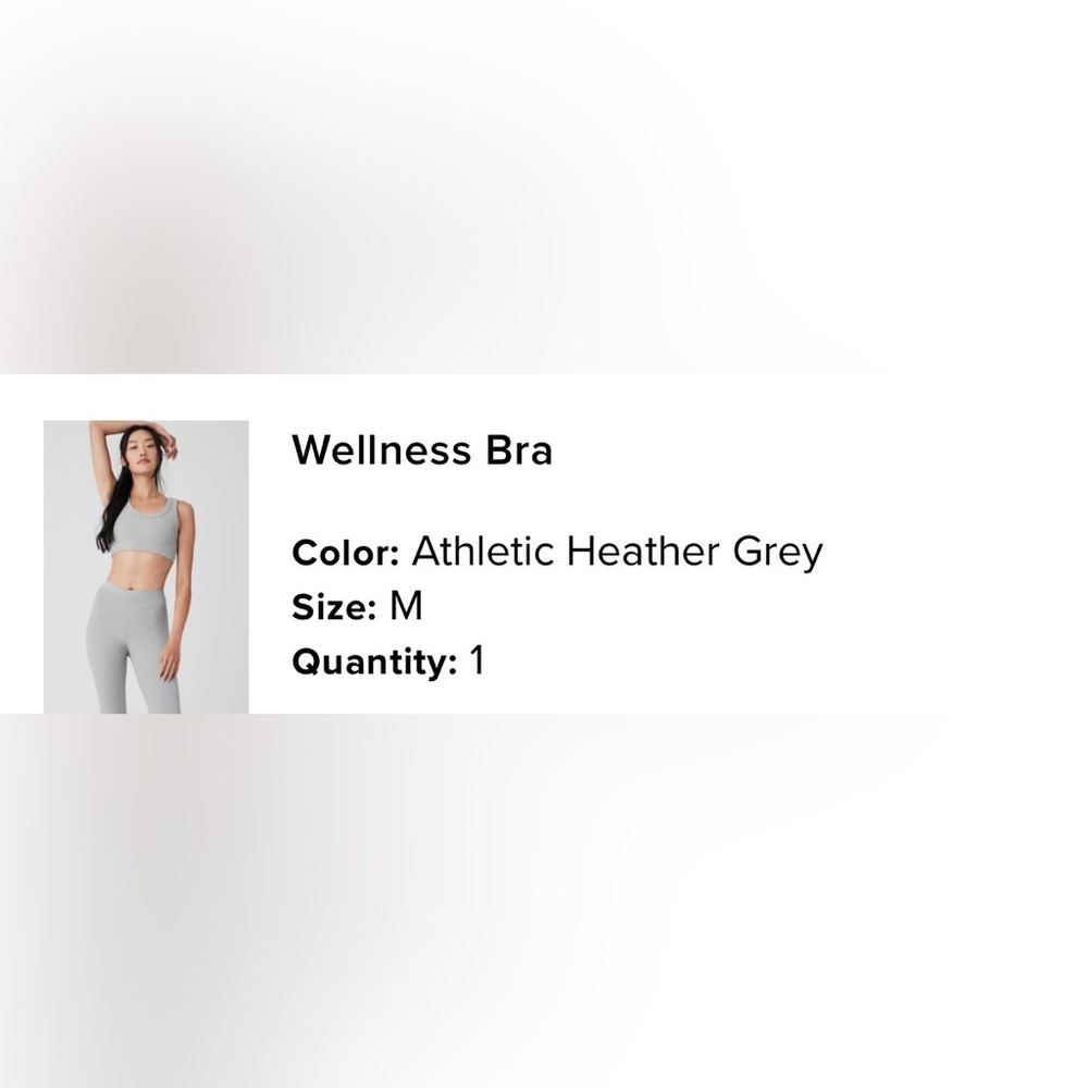 ALO YOGA Wellness Bra in SOLD OUT ATHLETIC HEATHER GREY
